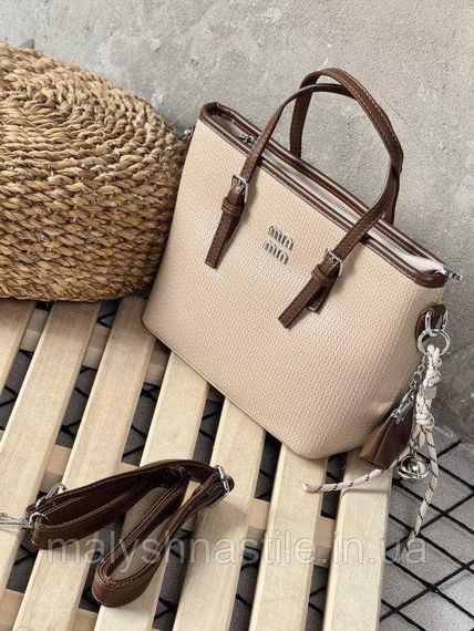 Женская сумка Miu Miu brown mini 4 ПП7552 | Зображення 1