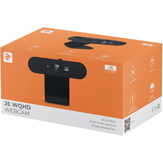 Веб-камера 2E WQHD 2К USB Black (2E-WC2K) | Зображення 8