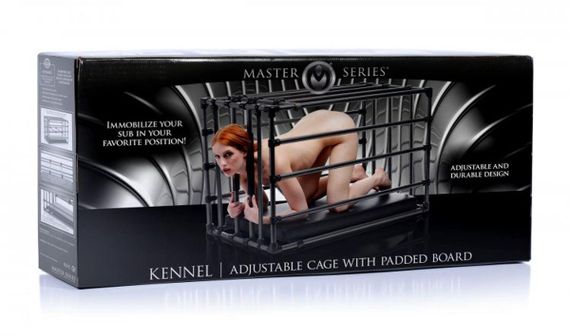 Міцна розбірна клітка для покарань Kennel Adjustable Bondage Cage Sex Aura | Зображення 3