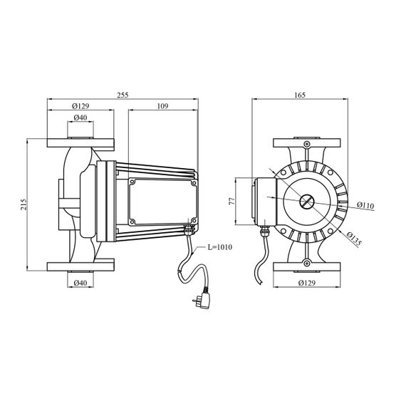 Насос циркуляційний Forwater WRS 40/370-F (Grundfos) | Зображення 1