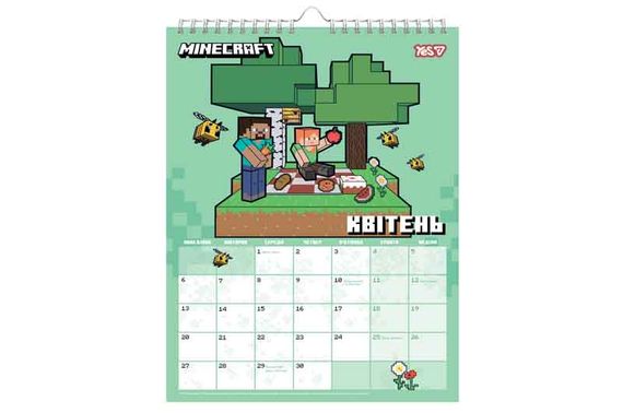 Календар-планер "Minecraft" 270270 настінний на 2026р., А3 Yes | Зображення 1