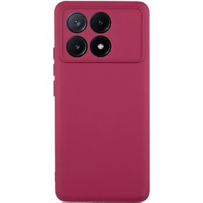 Чехол TPU GETMAN Liquid Silk Full Camera для Xiaomi Poco X6 Pro Бордовый / Marsala