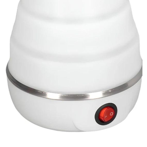 Складной силиконовый электрочайник 600 мл, YS-2008, Белый / Портативный дорожный мини-чайник | Зображення 7