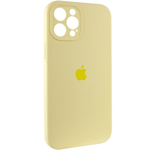 Чехол Silicone Case Full Camera Protective (AA) для Apple iPhone 12 Pro Max (6.7") Желтый / Mellow Yellow | Зображення 1