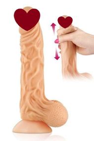 Фаллоимитатор с подвижной крайней плотью Real Body - Real Max, диаметр 4,3см, TPE Sex Aura