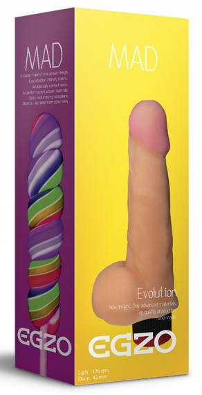 Вибратор EGZO Ciberskin V004 ( 17,6 см х 4,2 см ) Sex Aura | Зображення 4
