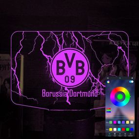 Акриловий світильник-нічник керування з телефона Borussia tty-n002276