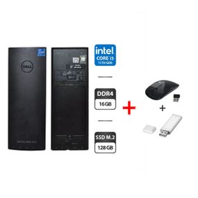Неттоп Dell OptiPlex 3090 Ultra USFF / Intel Core i5-1145G7 (4 (8) ядра по 4.4 GHz) / 16 GB DDR4 / 128 GB SSD M.2 / Intel Iris Xe Graphics / Wi-Fi / Bluetooth / Windows 11 Pro / Блок живлення б/в + Подарунок Бездротова миша + флеш-накопичувач USB 32 ГБ