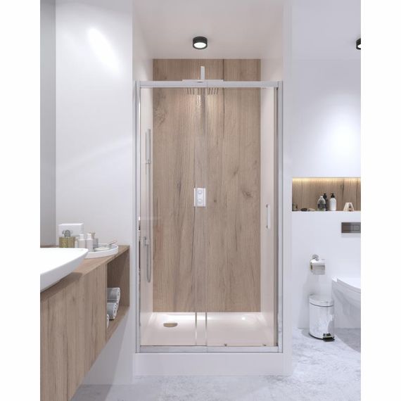 Душові двері в нішу Qtap Taurus CRM201-11.C6 97-108x200 см, скло Clear 6 мм, покриття CalcLess | Зображення 9