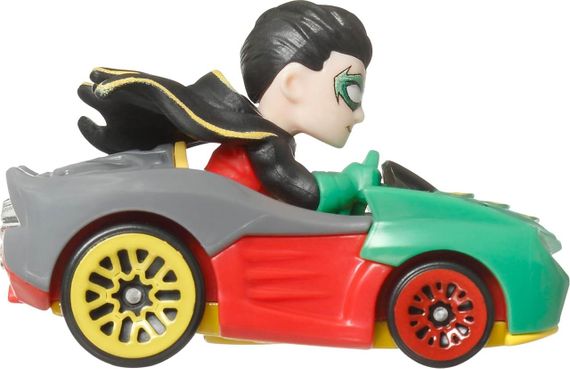 Набір із 4-ти машинок Хот Вілс Бетмен Оригінал Hot Wheels RacerVerse Batman Бетмобіль, Харлі Квінн, Робін, Жінка-Кішка | Зображення 4