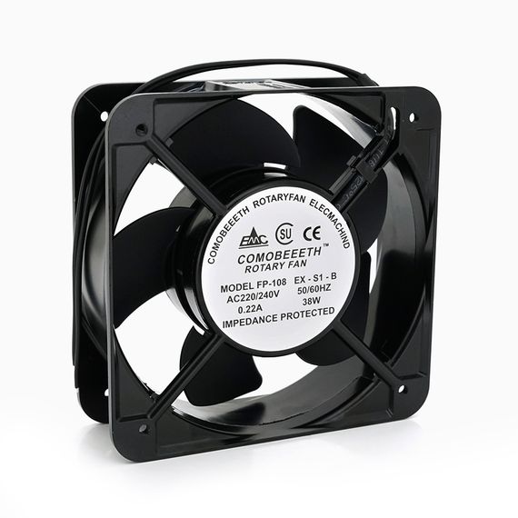 Кулер для охлождення серверних БП BT-220 15050B2H DC sleeve fan 2pin під пайку - 150*150*50мм, 220V / 0,22A, 2600об / хв