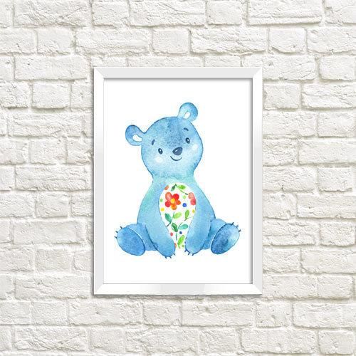 Постер в рамке Ведмедик 15x21 см, A5 (WMT5_ART041_WH)