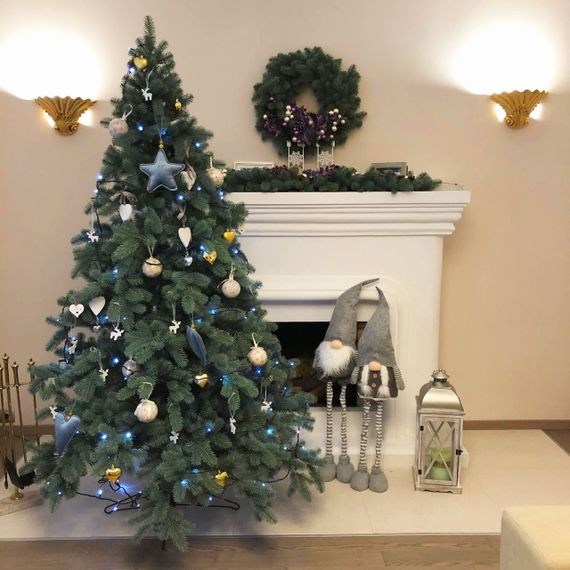 Новорічна штучна лита ялинка Premium 180 см блакитна | Зображення 2