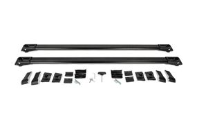Перемички на рейлінги під ключ (2 шт) Чорний для Mercedes E-сlass W210 1995-2002 рр