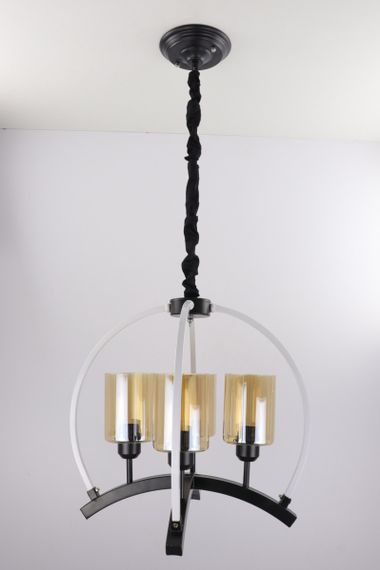 Люстра підвісна LOFT на 4 лампочки 25005 Чорний 55-100х47х47 см. | Зображення 1