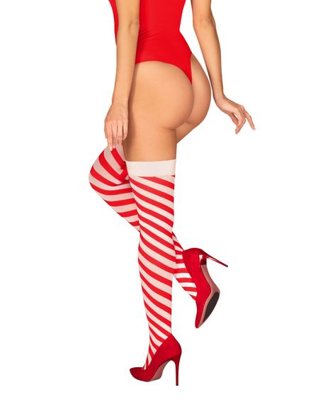 Панчохи Obsessive Kissmas stockings L/XL | Зображення 2