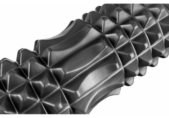 Масажний ролик EasyFit Solid Roller v.1.2s 33х13 см чорний (EF-2052-BK) | Зображення 1