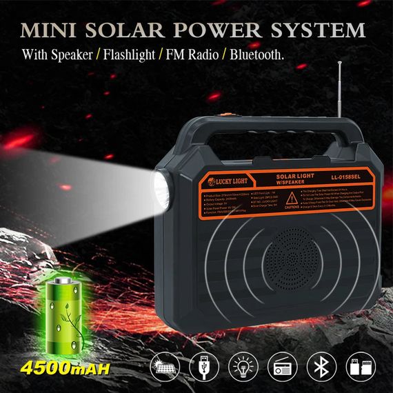 Ліхтар-радіо-блютуз із сонячною панеллю XPRO EP-0158 (MER-15361_696) | Зображення 6