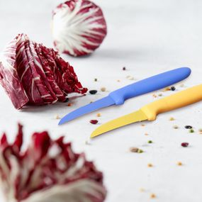 Ніж для чищення овочів кухонний жовтий з покриттям non-stick