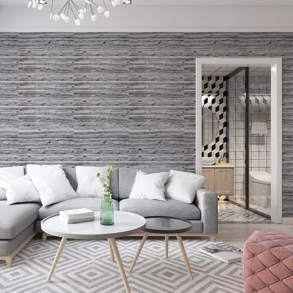 Самоклеюча 3D панель під дерево кольору зебри 19600x700x3мм SW-00001475 | Зображення 5