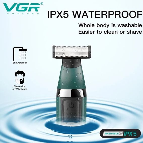 Электробритва VGR V-393 Shaver профессиональная водонепроницаемая, машинка мужская для бритья | Зображення 7