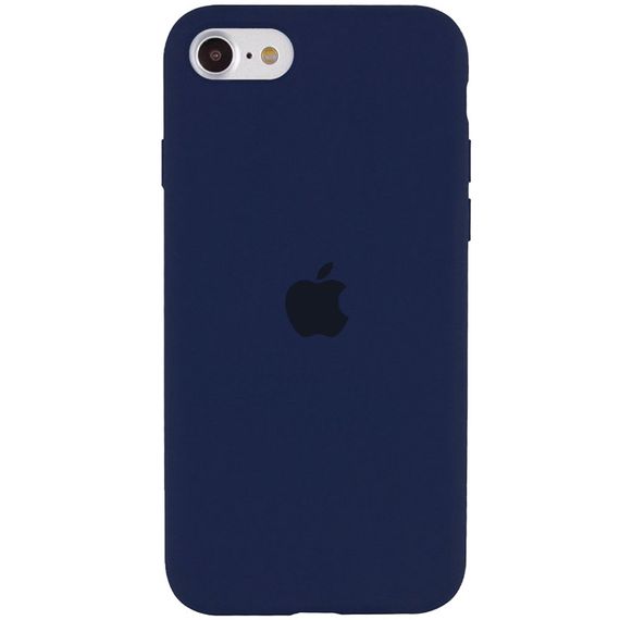 Чехол Silicone Case Full Protective (AA) для Apple iPhone SE (2020) Темно-синий / Midnight blue