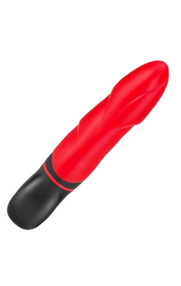 Вібратор з оригінальним дизайном і ребристою поверхневістю AMOR BIG VIBRATOR ANGELUS Red (Застосунок НЕ Sex Aura | Зображення 1