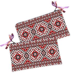 Косметичка женская Украинский орнамент 20х12 см (K_15UKR002)