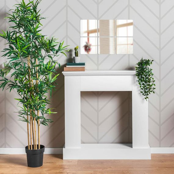 Дзеркальний декор акриловий самоклейний срібло,6 шт (D) SW-00002526 | Зображення 4