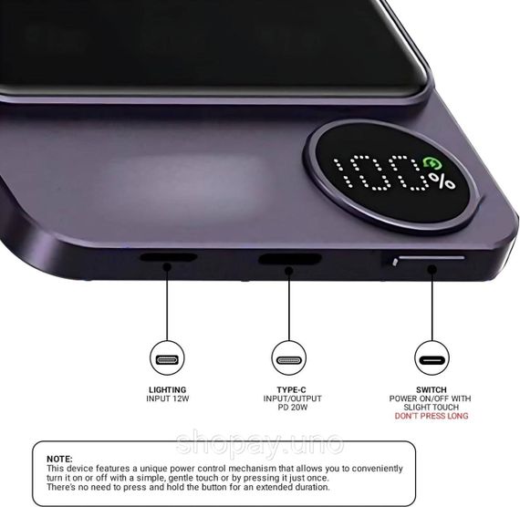 Бездротовий Power Bank MagSafe 20 000 mAh для телефону ∙ Зарядний пристрій Power Bank MagSafe 20 000 mAh | Зображення 1