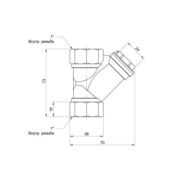 Фільтр грубого очищення Thermo Alliance Base 1" ВВ для води косий SD124W25 | Зображення 1