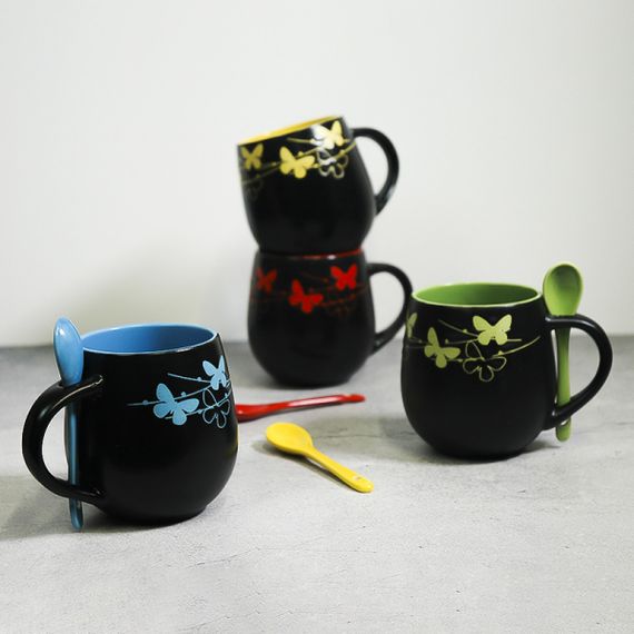 Чашка Краски ночи с ложкой VT-C-259450 Vittora 450мл | Зображення 7