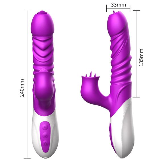 Вібратор - Silicone Vibrator, USB, 10 Function &Thrusting Function, Heating Sex Aura | Зображення 6