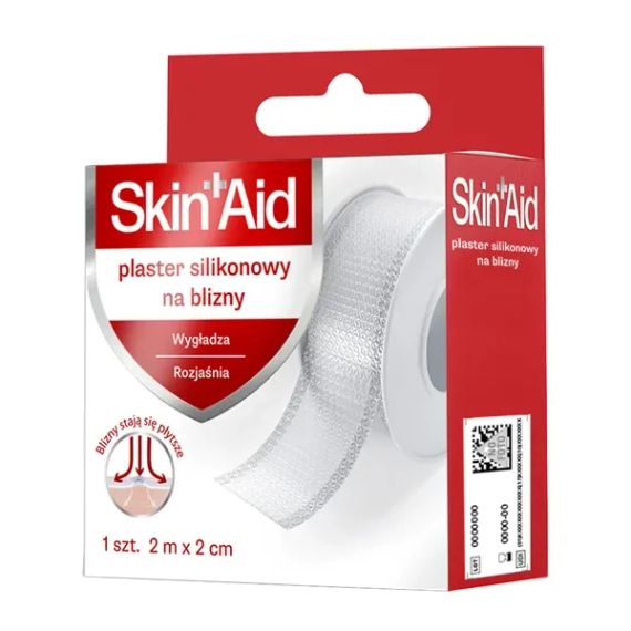 Skin Aid, силіконовий пластир від шрамів, 2 м x 2 см, 1 шт