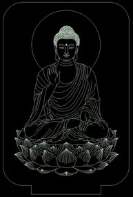 Акриловый светильник-ночник Будда белый tty-n000693