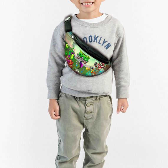 Набір дитячий рослини проти зомбі рюкзак 36х27см сумка-бананка, кружка з принтом для хлопчика (01573) | Зображення 2