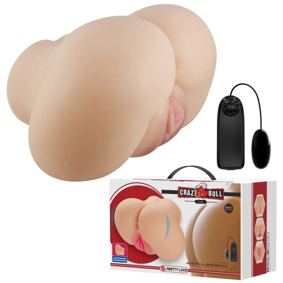 Мастурбатор вагина-анус с вибрацией Crazy Bull - Luna, BM-009244Z Sex Aura | Зображення 1