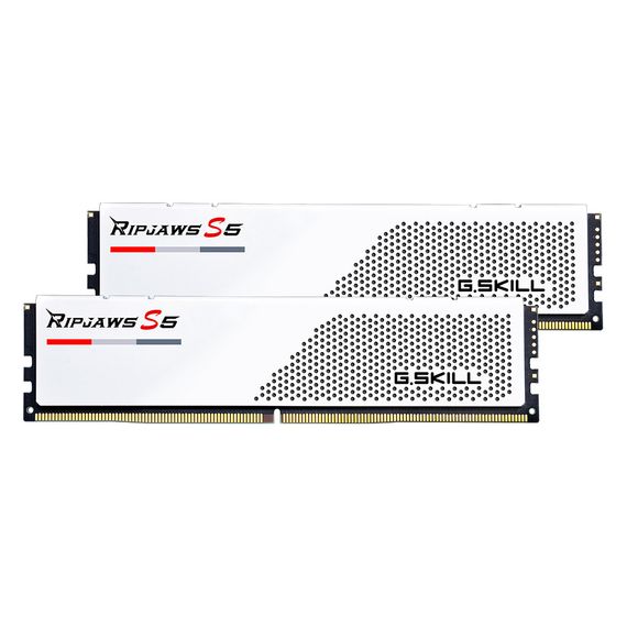 Модуль пам'яті для комп'ютера DDR5 32GB (2x16GB) 6400 MHz Ripjaws S5 Matte White G.Skill (F5-6400J3648F16GX2-RS5W) | Зображення 1