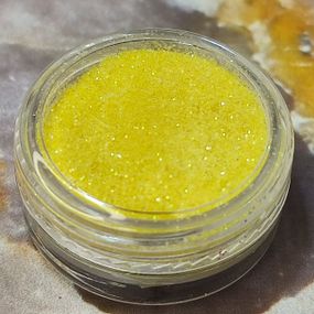 Жовтий дрібний глітер для декору нігтів (повна баночка)