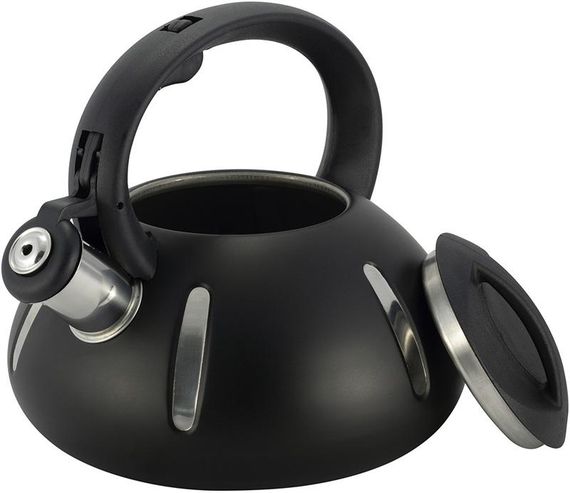 Чайник Ofenbach Happy Kettle 2л з нержавіючої сталі зі свистком, чорний матовий | Зображення 1