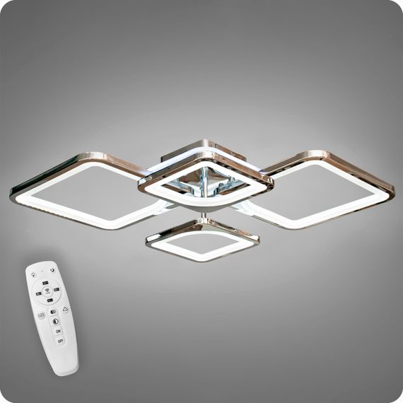 Люстра светодиодная 517 Dlight 3color с пультом 100Вт Хром (01537) | Зображення 4