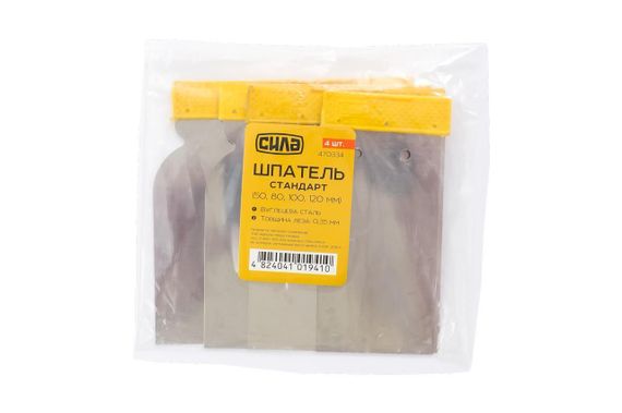 Шпатель 50, 80, 100, 120мм (4шт) Стандарт СИЛА | Зображення 1