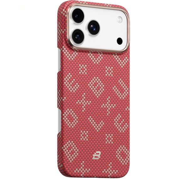 TPU+PC чохол Blueo Gilded Tactile Woven with MagSafe для Apple iPhone 17 Pro Max (6.9") Red