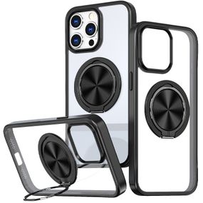 TPU+PC чохол Metal Ring with MagSafe для Apple iPhone 15 Pro (6.1") Чорний