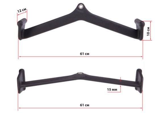 Ручка для тяги EasyFit із широким хватом 61 см (EF-8083) | Зображення 3