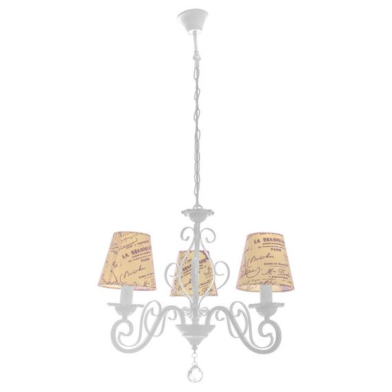 Люстра подвесная с абажуром для кухни E14 40W WH (BKL-661S/3)