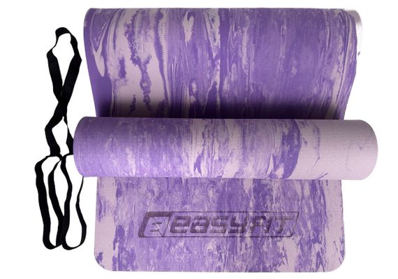 Килимок для йоги та фітнесу EasyFit s-EVA Mat 8 мм Фіолетовий (EF-1911-V) | Зображення 2