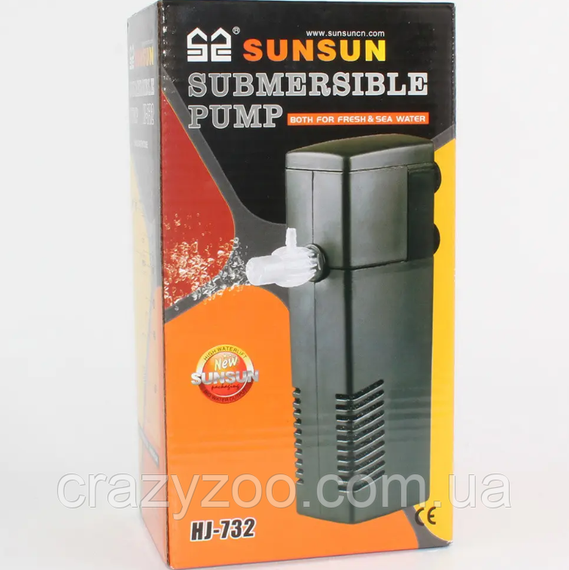 Внутренний фильтр для аквариума SunSun HJ-732 10 Вт 550 л/час до 100 л