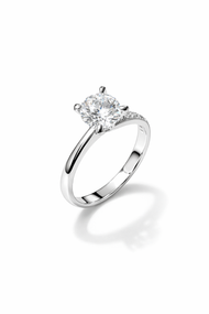 Кольцо из белого золота  с муассанитами К-0540 19.5