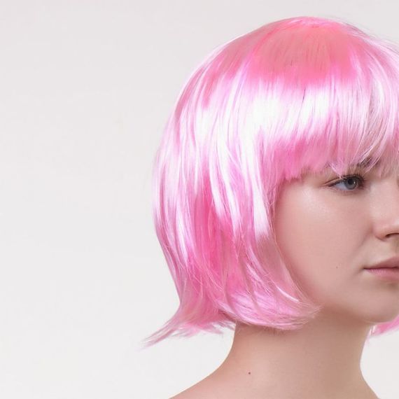 Перука каре з чубчиком Fetish Hair, рожевий, 25 см | Зображення 3